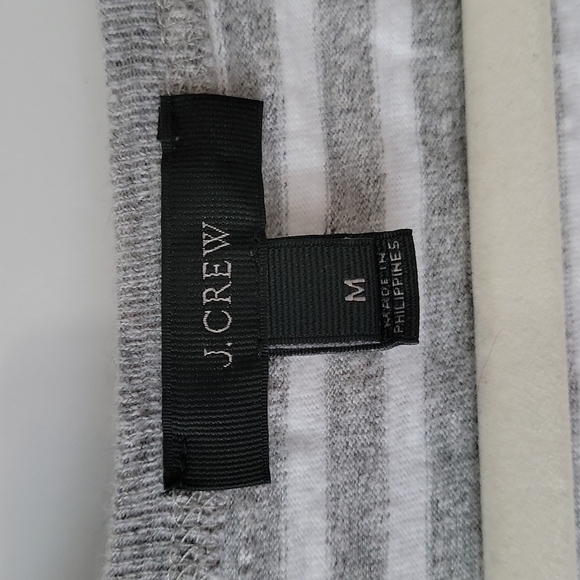 J Crew Gray and White Stipped Tank Top - Picture 2 of 3